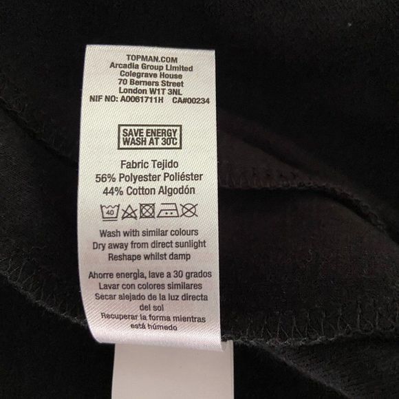 NWT TOPMAN Red Black Loose Fit Track Pants (XXL) - Picture 7 of 8